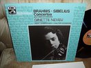 GORGEOUS...BRAHMS-SIBELIUS / Ginette NEVEU violin LP EMI Références