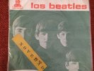 THE BEATLES CHILE RARE SINGLE PS WITH RARE PROMO TICKET DATED 1965