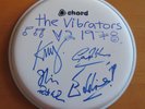 The Vibrators (UK Punk Band) Fully Signed Drum Skin Reunion Line Up