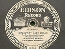 EDISON RECORD DIAMOND DISC 52610: I GET BLUES WHEN IT RAINS/BROADWAY BABY DOLLS