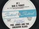 PHIL JONES AND THE UNKNOWN BLUES   Rare 1967 Oz Only 7