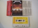 METALLICA MASTER OF PUPPETS CASSETTE TAPE 1986 PAPER LABEL MUSIC FOR NATIONS