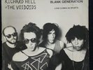 RICHARD HELL/VOIDOIDS Blank Generation 1977 PROMO 45 Picture Sleeve EX punk/kbd