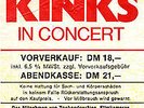 Old Konzertkarte Ticket THE KINKS Ray Davies signed Autogramm 1979 Original