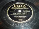 TWO VINTAGE LOUIS ARMSTRONG 78 RPM RECORDS - DECCA RECORDS -#82702, #28076