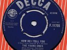 Young Ones UK Decca 45 Teen Popcorn Beat * How Do I Tell You * Merseybeat 1963
