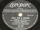 JULIE LONDON 1957 Cry Me A River/ In the mood for love RARE 10” 78 RPM Ex BRAZIL