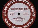 COWBOY COPAS / BILLY GRAMMER: Country Music Time Radio Show LP Country