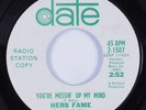 Northern Soul 45 HERB FAME You're Messin' Up My Mind DATE VG++ promo HEAR
