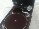 His master's voice gramophone + rock and roll 78s