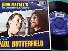 JOHN MAYALL'S Bluesbreakers w/ PAUL BUTTERFIELD 1967 UK Decca  DFE R 8673 EP VG+