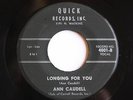 ANN CAUDELL Quick  Memphis Soul LONGING FOR YOU / I'm Starryeyed VG++