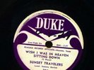 Sunset Travelers I Am Building A Home -RARE Black Gospel 78 on Duke, HEAR IT