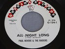 PAUL REVERE & RAIDERS All Night Long (1961 US 45) RARE  Gardena 124, LISTEN MP3