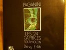 Rare double Disque vinyle 33T Paganini Les 24 Caprices dédicacé par Devy Erlih