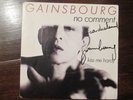 autographe serge gainsbourg sur 45t no comment autogramm dédicace signed hand