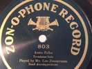 Zonophone 78 RPM Leo Zimmerman - Aereo Polka (Trombone) 803 E Zon-O-Phone