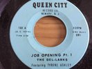 THE DEL-LARKS....JOB OPENING...RARE USA  ISSUE SINGLE QUEEN CITY 100