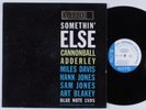 CANNONBALL ADDERLEY Somethin' Else BLUE NOTE LP NM/VG++ stereo W. 63rd/NY USA