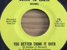 DUSHONS....YOU BETTER THINK IT OVER...RARE USA  ISSUE SINGLE DOWN TO EARTH 70