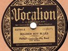 78 rpm – Phillips' Louisville Jug Band – Soldier Boy Blues – Vocalion 02784