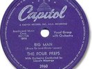 1958 The FOUR PREPS 78 RPM Record. Big Man/Stop, Baby