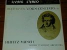 Beethoven Violin Concerto (in D) Vinyl VG++/NM Living Stereo Heifets Munch red