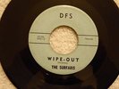 SURF HOLY GRAIL 45 -SURFARIS - WIPE OUT -DFS no # -OriginaL- -HEAR