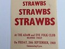 Rare STRAWBS 1969 FLYER Birmingham Dave Cousins Sandy Denny