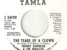 SMOKEY ROBINSON & MIRACLES The Tears Of A Clown TAMLA DJ MOTOWN NORTHERN SOUL 45