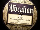 Louis Armstrong w/Erskine Tate's Vendome Orch. Vocalion 1027 Stomp Off, Let's Go