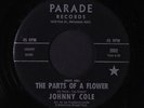 JOHNNY COLE : Stop The Rain / The Parts Of A Flower 45 (cool jazzy 2-sided shuf