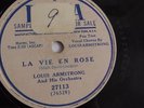Louis Armstrong - 78rpm single 10-inch –Decca DJ #27113 La Vie En Rose