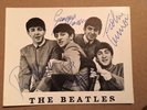 BEATLES PHOTO CARD All 4 Signatures Hand signed By Road Manager Neil Aspinall