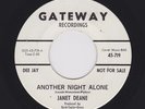 Janet Deane Another Night Alone/Glad I Waited GATEWAY PROMO SKYLINERS DOO-WOP