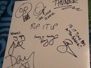THUNDER RIP IT UP 2x LP WHITE LABEL ALBUM VINYL HAND SIGNED & PERSONALISED 2017