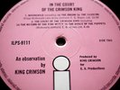 KING CRIMSON IN THE COURT OF EX+ 1st UK Pink Island PRESS Top Audio Fripp