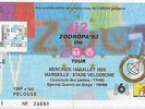 U2 unused ticket - MARSEILLE/STADE VELODROME - MERCREDI 14 JUILLET 1993