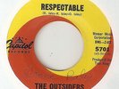 THE OUTSIDERS Respectable CAPITOL WIGAN CASINO GARAGE  NORTHERN SOUL 45