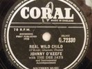 JOHNNY O'KEEFE real wild child / shake baby shake CORAL 78rpm 1958 rare r 'n r