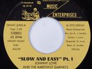 Basement Soul Funk 45 JOHNNY LOVE & AMETHYST GARNETS Slow & Easy HEAR VG+