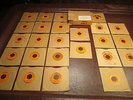 SEEBURG BACKGROUND MUSIC LIBRARY 17 RED & 8 BLACK ORANGE LABEL 45 RPM RECORDS