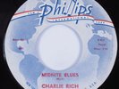 R&B Soul Popcorn 45 CHARLIE RICH Midnite Blues PHILIPS HEAR VG++/VG+