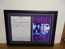 Nirvana Hand Signed/Autographed Songsheet with Poster & COA