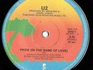 U2 -Pride- 1984 CANADIAN Island 45  RARE ORANGE PALM LABELS  Canada