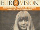 Claude Lombard - Eenmaal kom je weer - 1968 Eurovision PS 7/ 45 - Dutch press