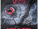 OBITUARY - Cause Of Death - LP signed cover