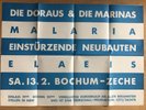 EINSTÜRZENDE NEUBAUTEN 1982 BOCHUM - orig.Concert Poster - Konzert Plakat A1