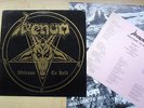 VENOM WELCOME TO HELL LP BLUE LABEL TEXT WITH INSERT AND POSTER (LIGHT USE ON RE
