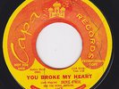 Piano Rockabilly 45 - JACKIE O'NEAL And REBEL ROCKERS -You Broke My Heart /I Cry
